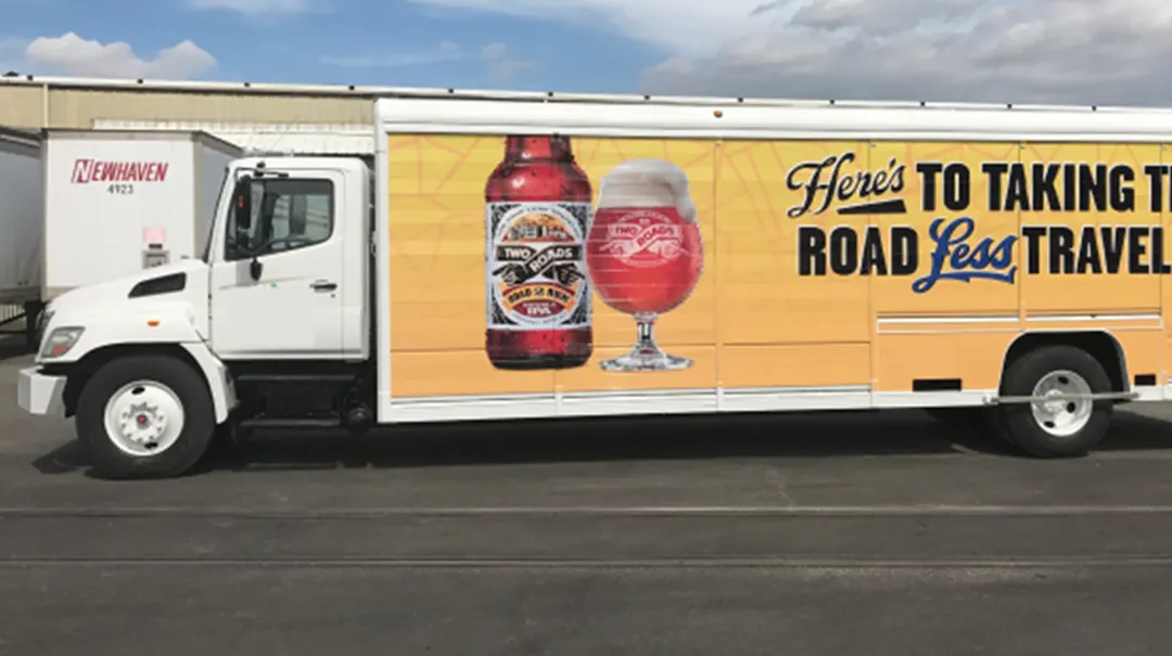 Fleet rebranding on box truck in Rockaway New York