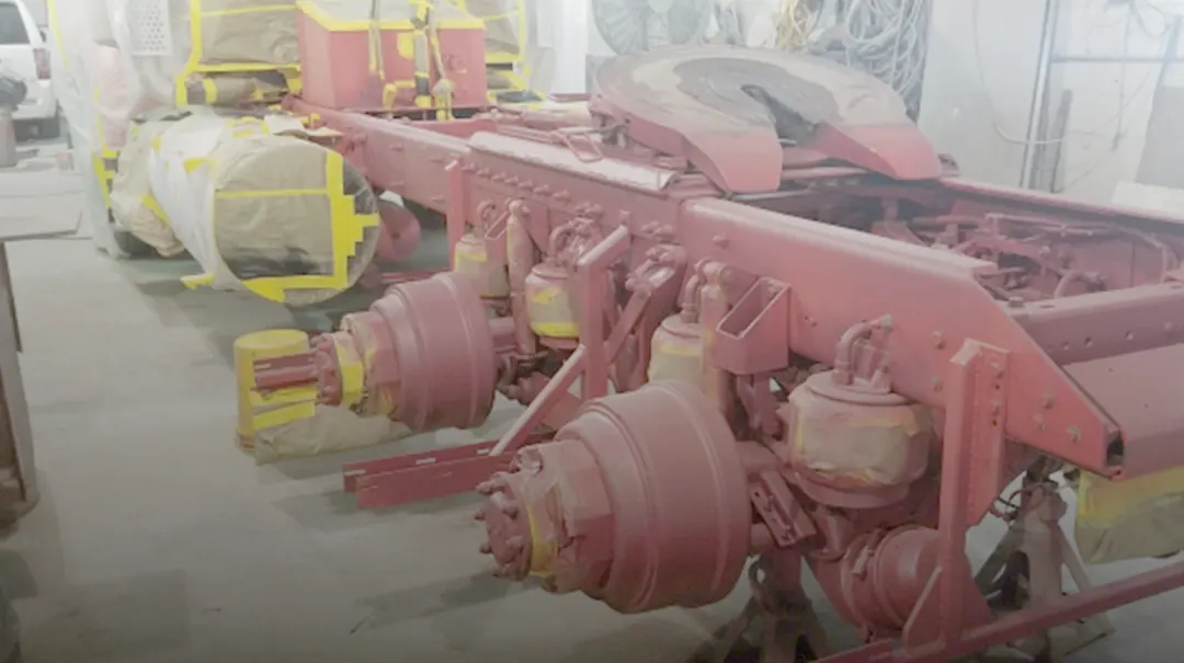 Truck frame restoration at Fast Action Body Repair in Rockaway NY